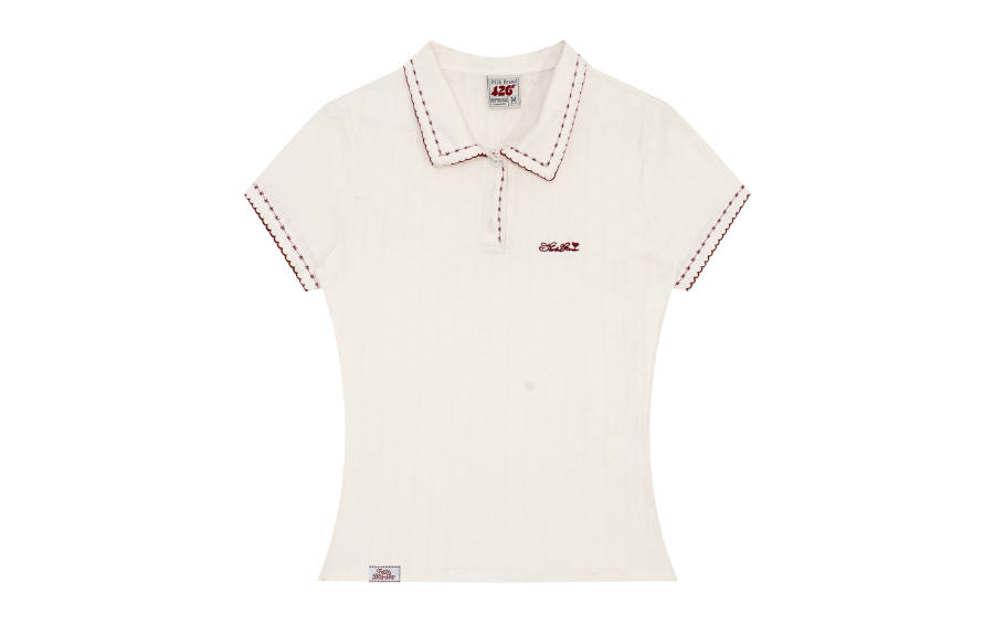 F426 T Shirts Women's Polo Collar Moderate Straight Fit