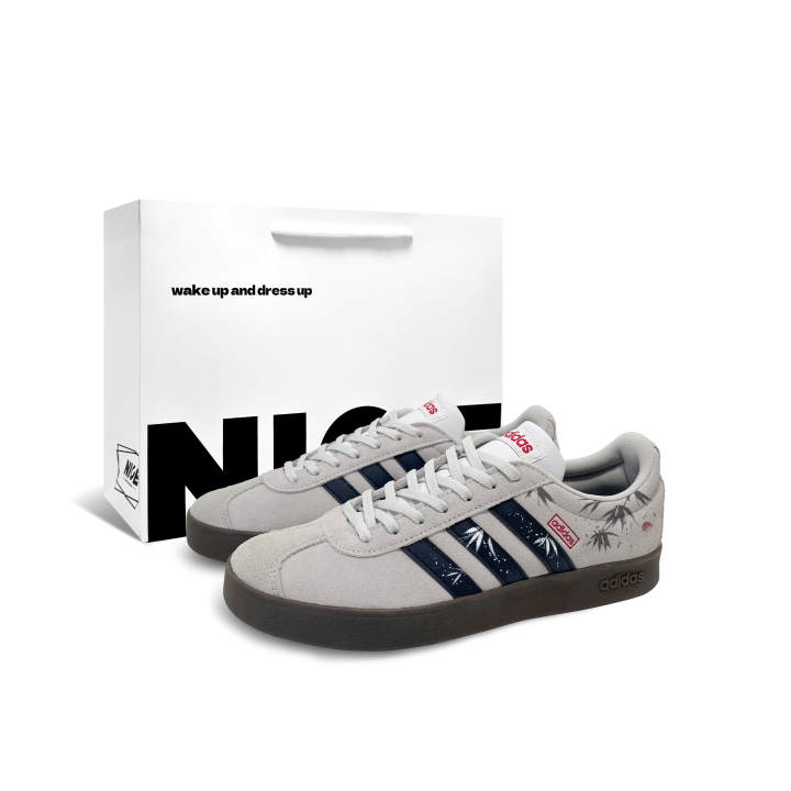 Adidas Adidas Vl Court Classic German Army Trainers Unisex Low Top Black, White