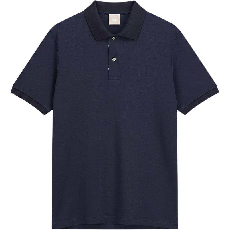 DIOR Polo Shirts Men's Blue Polo Collar Moderate Straight Fit