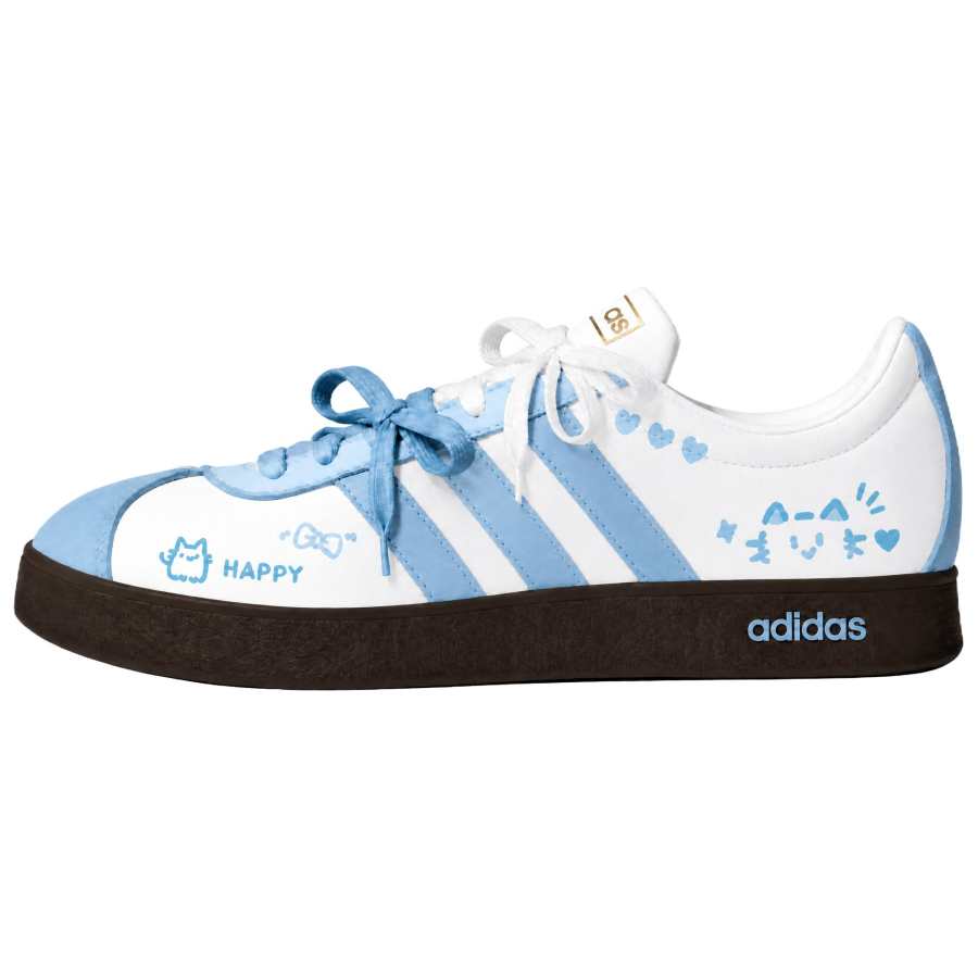 Adidas Adidas VL COURT 2.0 Skateboard Shoes Unisex Low Top Blue