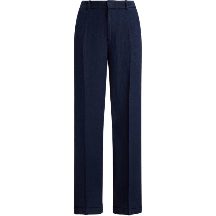 Polo Ralph Lauren Casual Pants Women's Dark Blue Moderate Straight Fit Pants