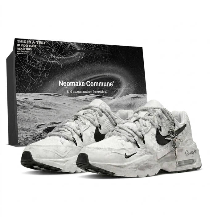 Nike Nike Air Max Fusion Running Shoes Unisex Low Top White Black Gray