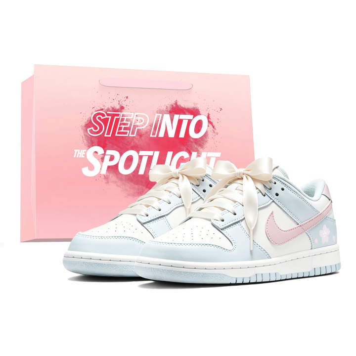 Nike Nike Dunk Skateboard Shoes Unisex Low Top Blue Pink