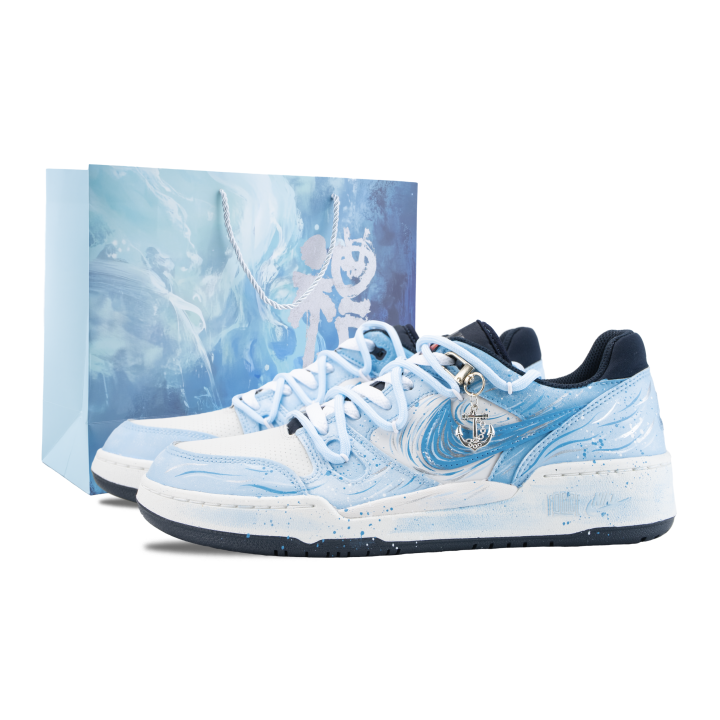Nike Nike Full Force Skateboard Shoes Unisex Low Top White/Blue