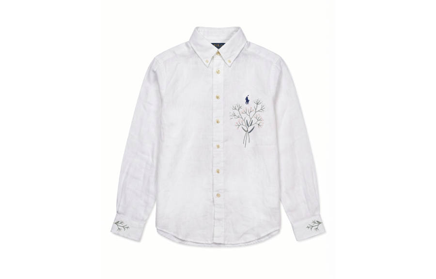 Polo Ralph Lauren Kids Shirts Lapel Thin Non Stretch
