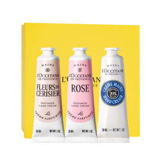 LOCCITANE Hand Cream Box Set, Shea Cherry Blossom Rose Lavender Scent, Fragrance Hydrating Long Lasting Fragrance