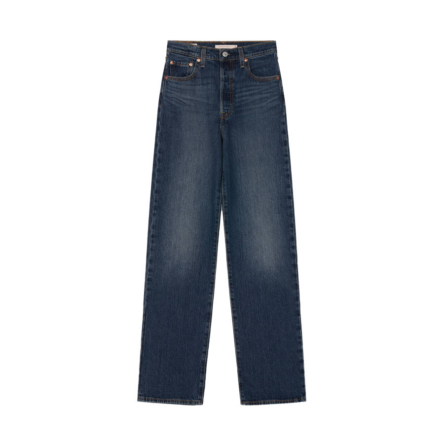 Levis Ribcage button-fly straight jeans