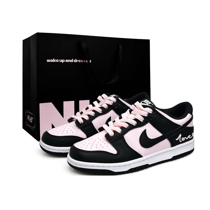 Nike Nike Dunk Skateboard Shoes Unisex Low Top Pink Black Multicolor