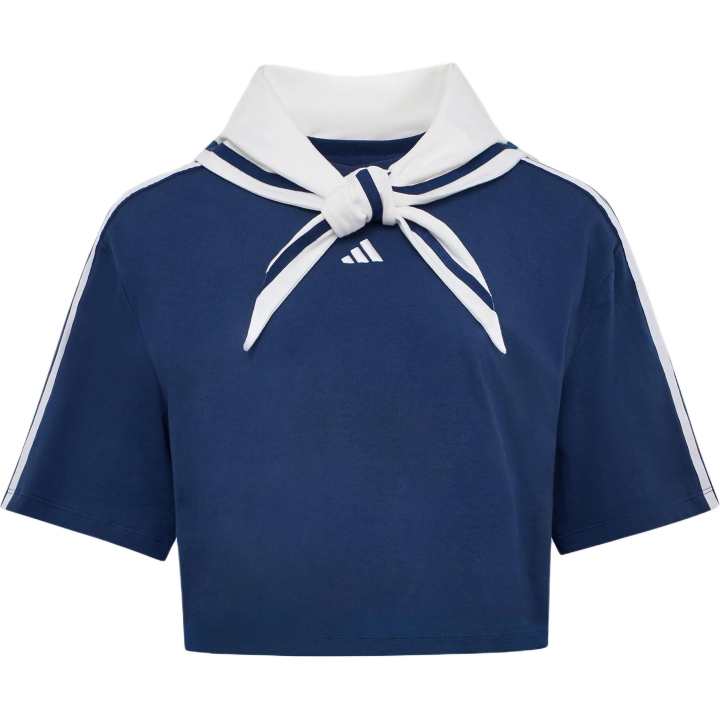 Adidas Adidas Dance T Shirts Women's Tech Indigo Navy Collar Moderate Other