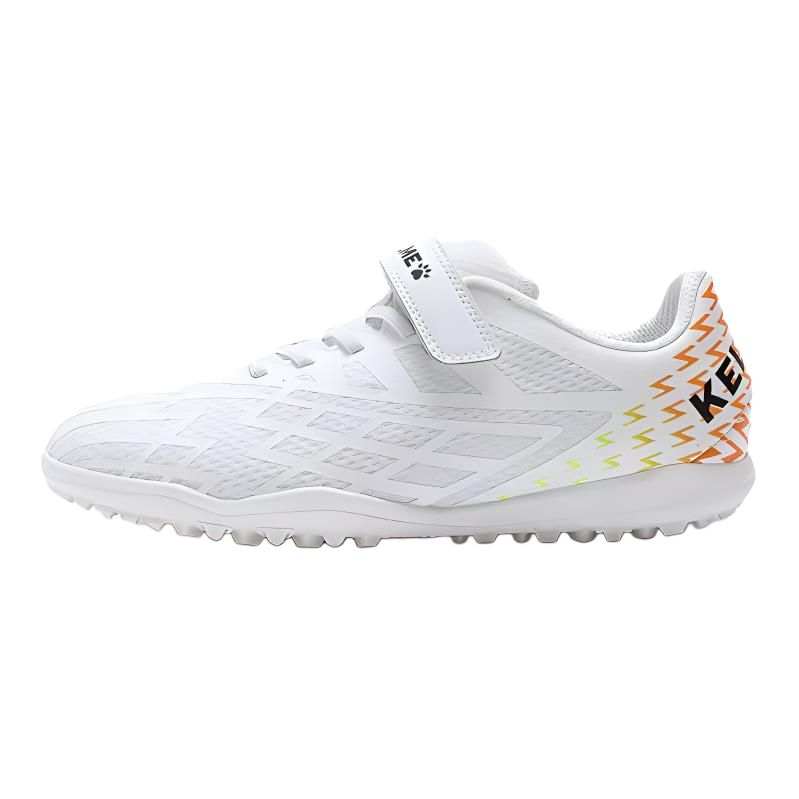 KELME Fabric Comfortable Low top Kids' Soccer Shoes White Neon Green Kids'