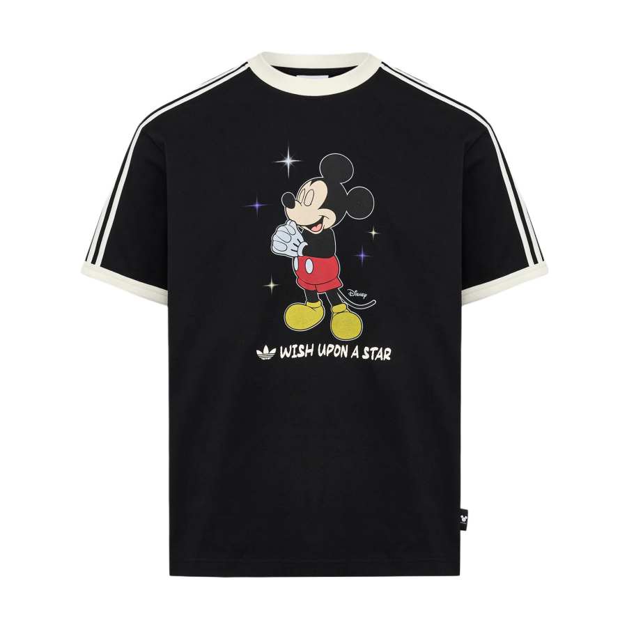 Adidas Originals X Disney T Shirts Unisex Black Crew Neck Moderate
