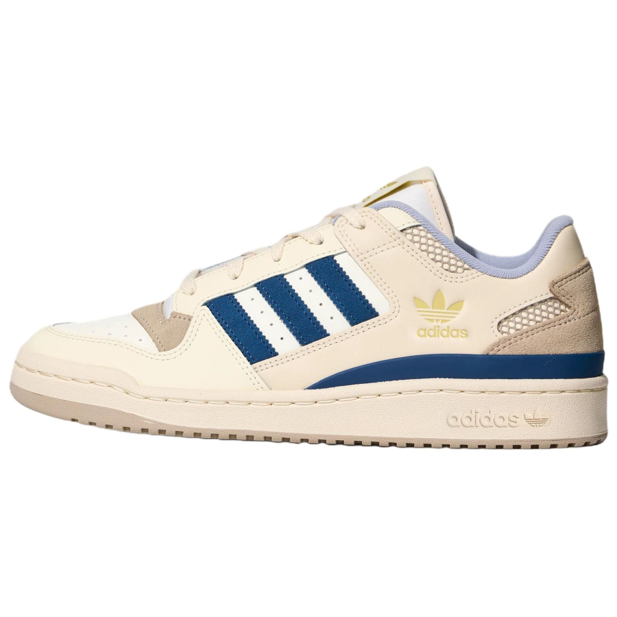 Adidas Originals FORUM CL Skateboard Shoes Unisex Low Top Light Beige Blue