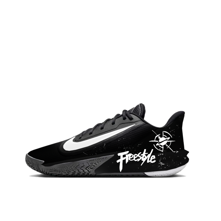 Nike Nike Precision 7 Basketball Shoes Unisex Low Top Black Red Multicolor