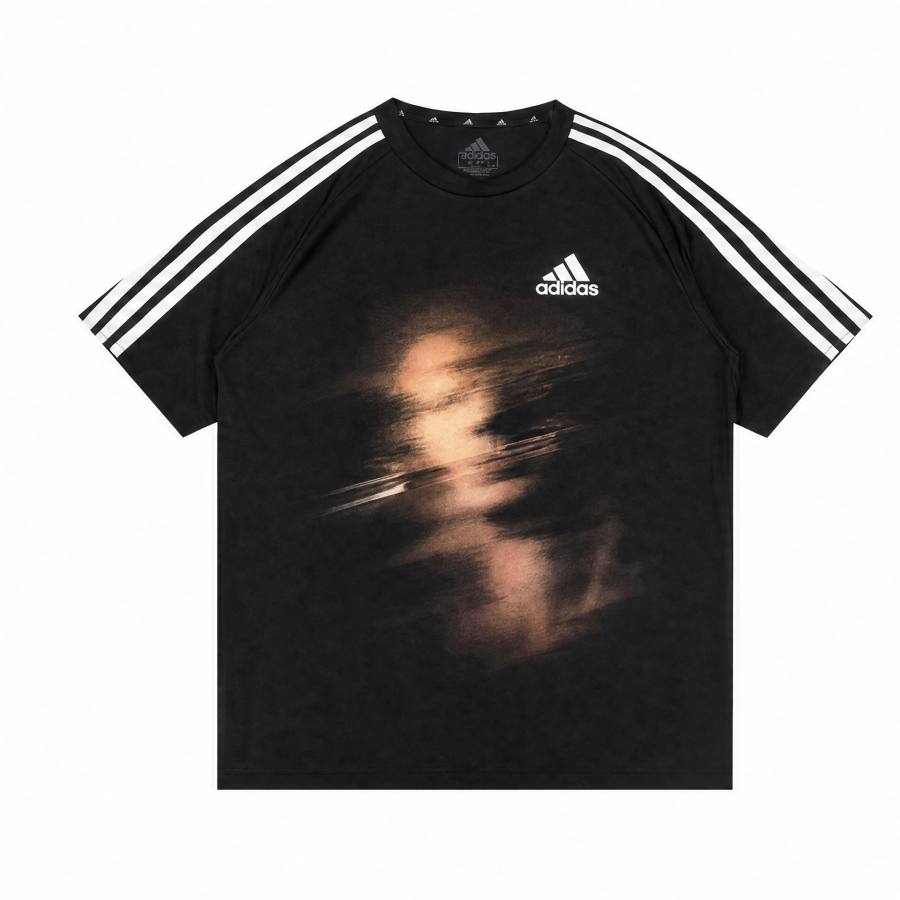 Adidas Adidas Football T Shirts Unisex Black Crew Neck