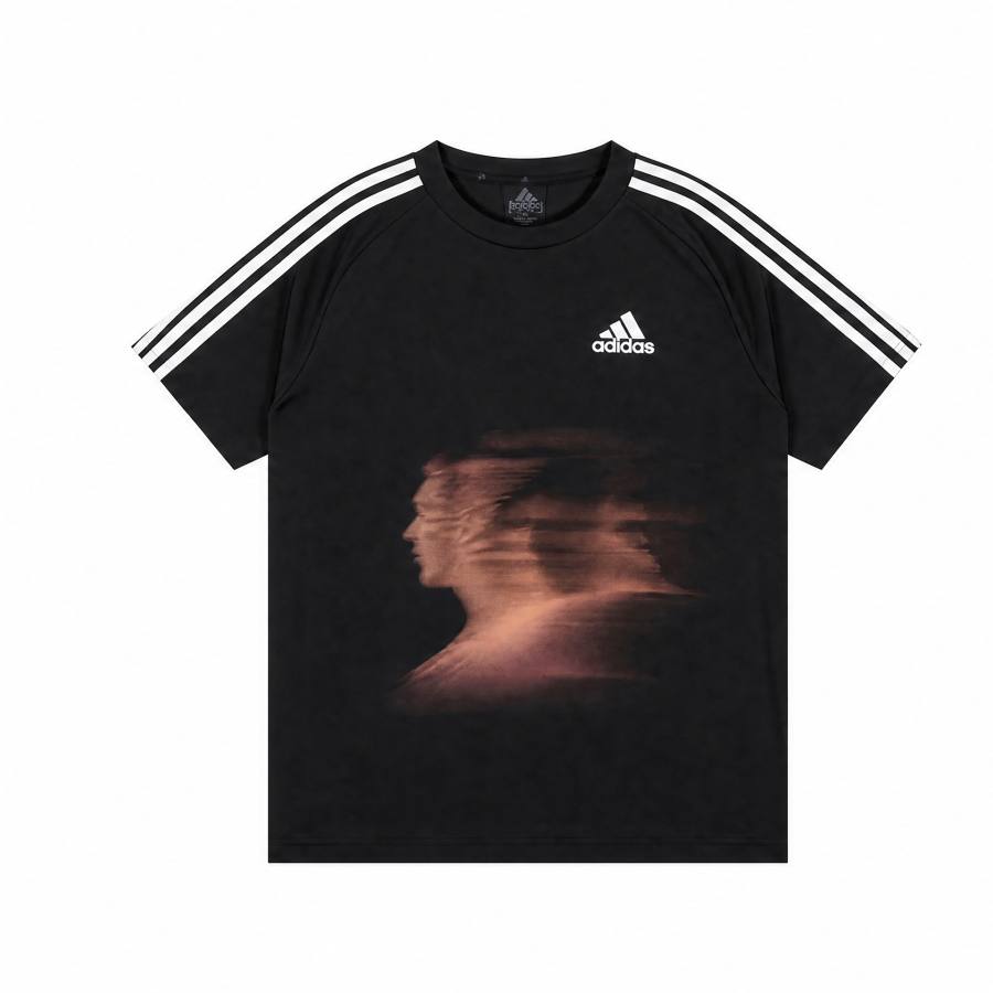 Adidas Adidas Football T Shirts Unisex Black Crew Neck