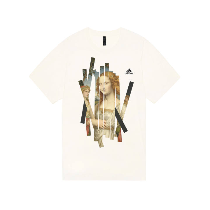 Adidas Adidas MUST HAVES T Shirts Unisex Ecru Crew Neck Moderate