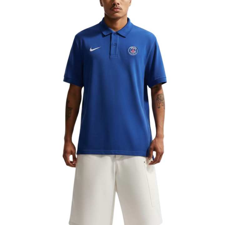 Nike Nike Paris Saint Germain Soccer Jerseys Men's Old Royal/University Red/White Polo Collar Moderate