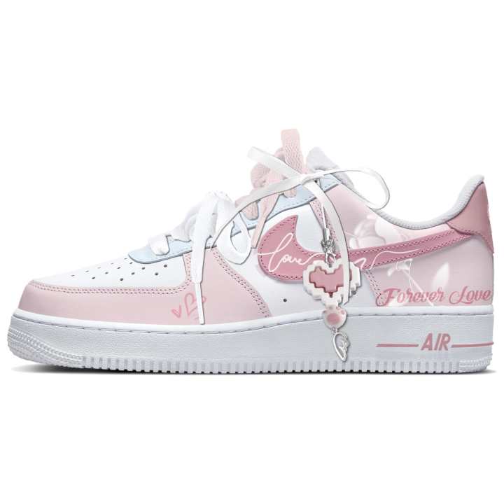 Nike Nike Air Force 1 Skateboard Shoes Women's Low Top Pink/White/Blue