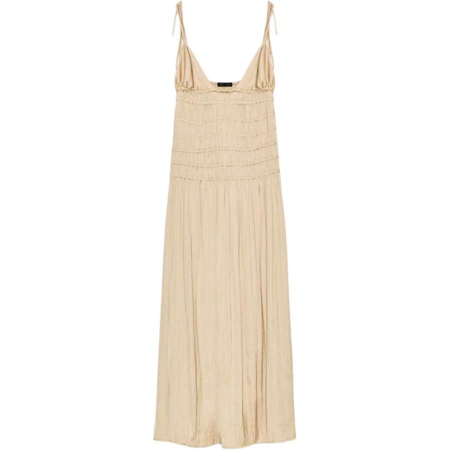 ZARA Slip Dresses Women's Beige Moderate