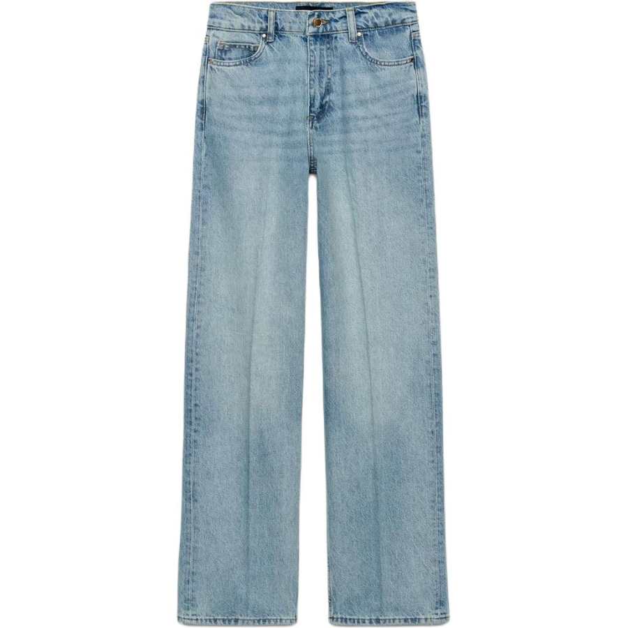 ZARA Jeans Women's Light Blue Moderate Straight Fit Pants