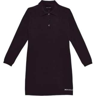MARC JACOBS Long Sleeved Dresses Women's Black Lapel Moderate Short Skirt