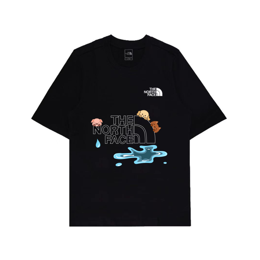 THE NORTH FACE T Shirts Unisex Elegant Black Crew Neck Moderate
