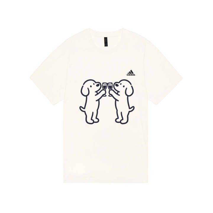 Adidas Adidas MUST HAVES T Shirts Unisex Ecru Crew Neck Moderate