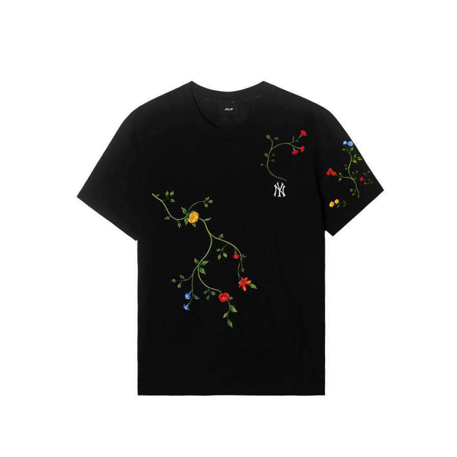 MLB T Shirts Unisex New York Yankees/Black Crew Neck Moderate Straight Fit