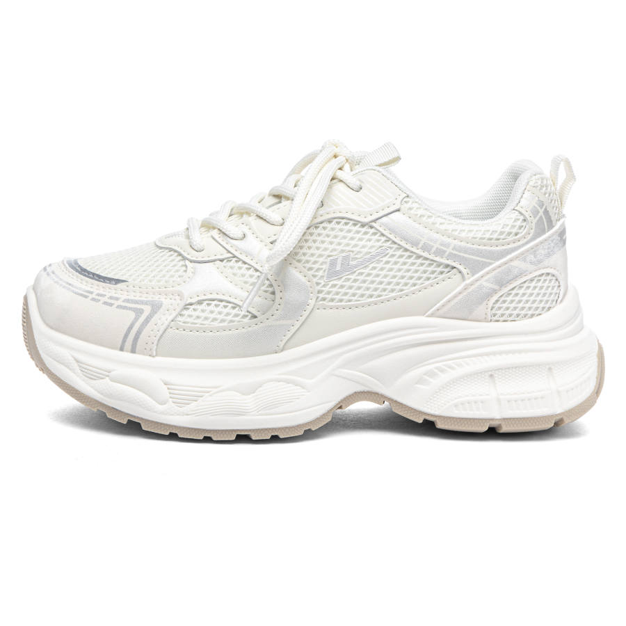 WARRIOR WARRIOR Chunky Sneakers Women's Low Top Beige Silver