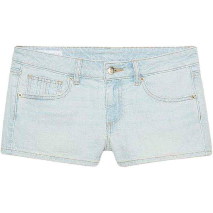 ZARA Trf Denim Shorts Women's Light Blue Moderate
