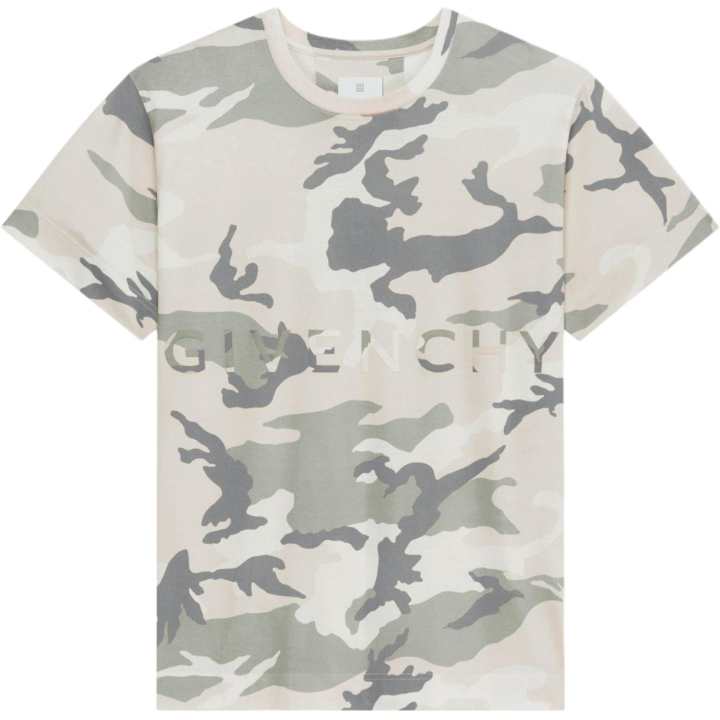 Givenchy Givenchy 4G Camo Jersey T Shirt