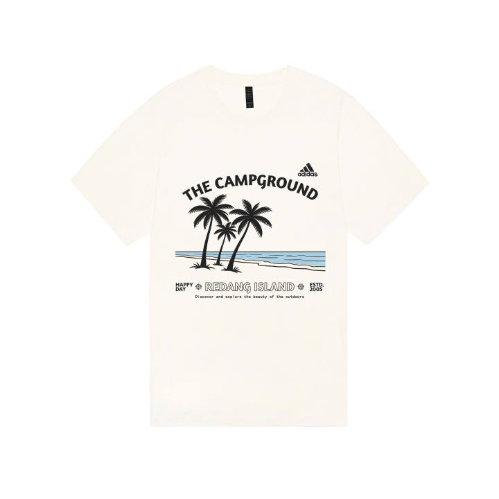 Adidas Adidas MUST HAVES T Shirts Men's Ecru Crew Neck Moderate