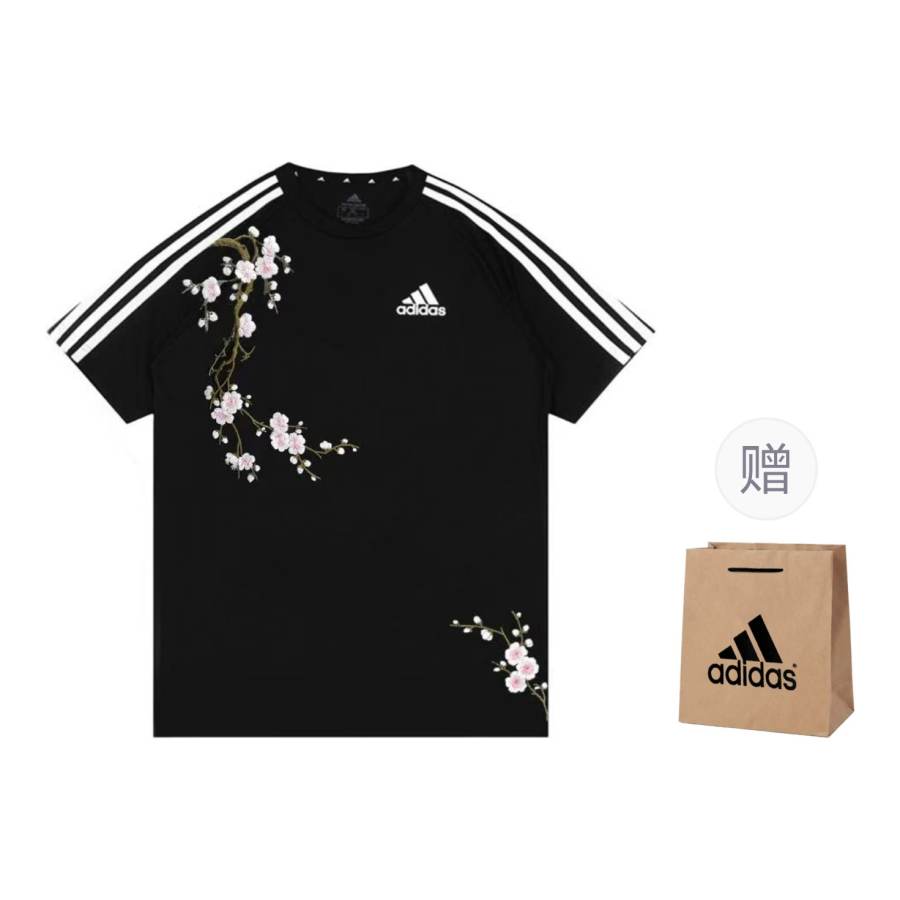 Adidas Adidas MUST HAVES T Shirts Unisex Black Crew Neck Moderate Straight Fit