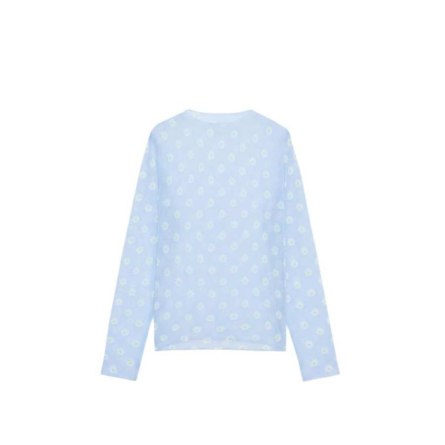 ZARA Knitwear Women's Light Blue Thin