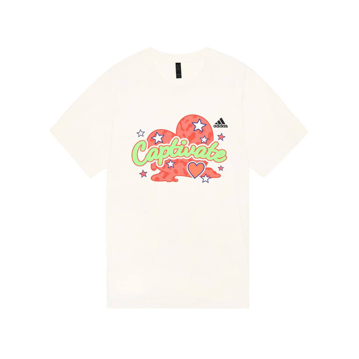Adidas Adidas MUST HAVES T Shirts Unisex Ecru Crew Neck Moderate