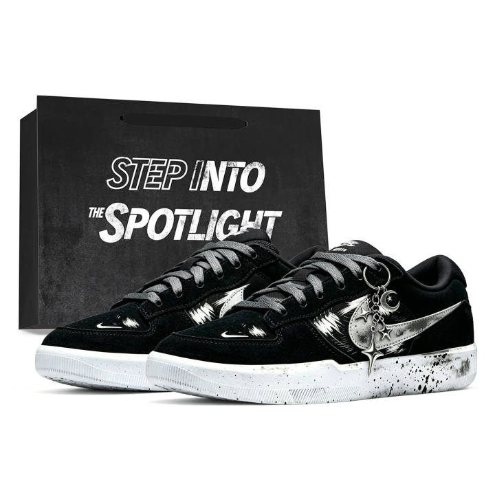 Nike Nike SB Force 58 Skateboard Shoes Unisex Low Top Silver