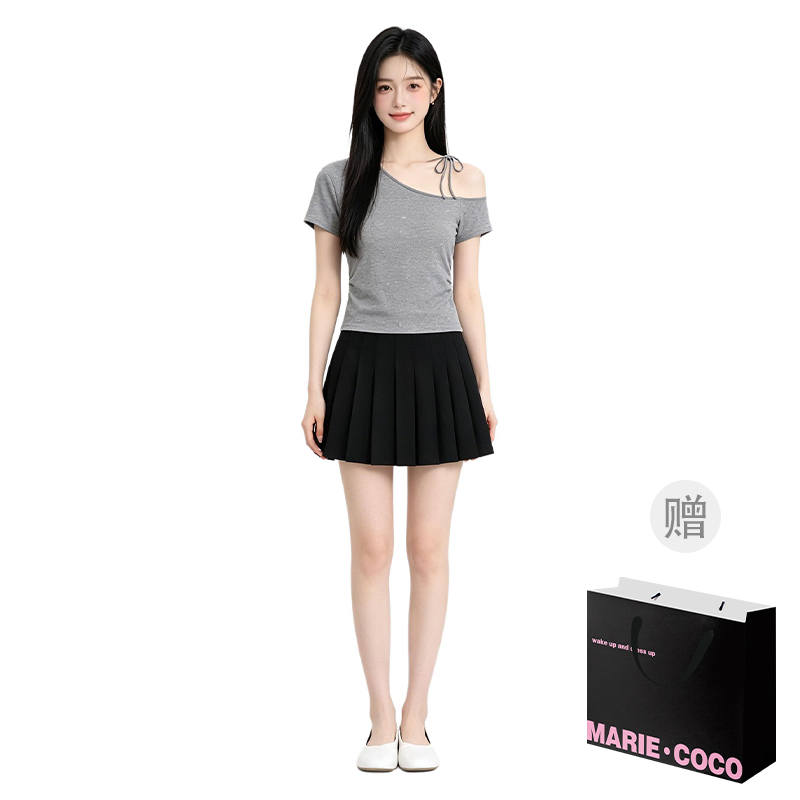 MARIE·COCO Two Piece Skirt Sets Women's Irregular Moderate Short Skirt
