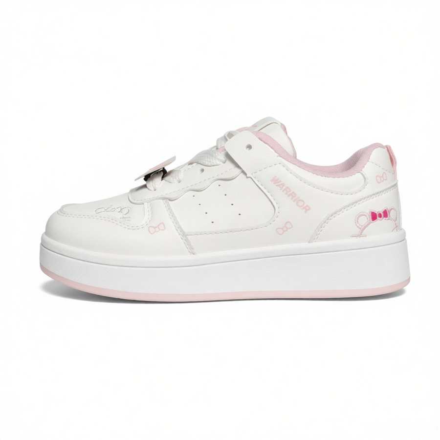 WARRIOR Skateboard Shoes Women's Low Top Beige Pink