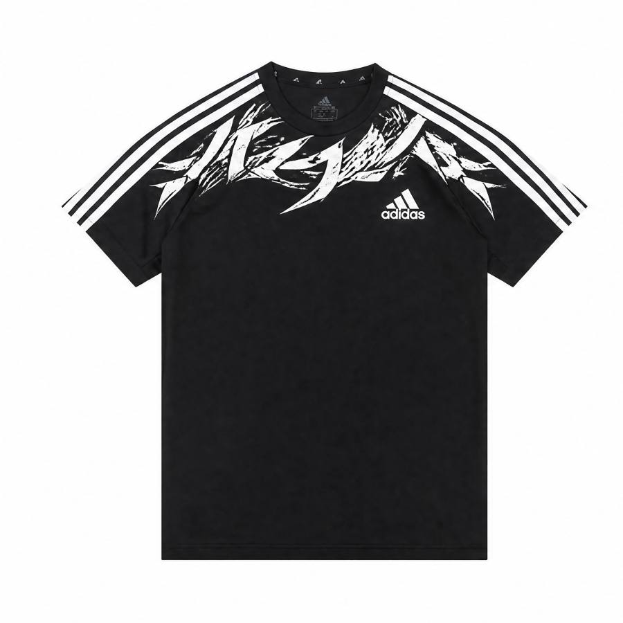 Adidas Adidas Football T Shirts Unisex Black Crew Neck