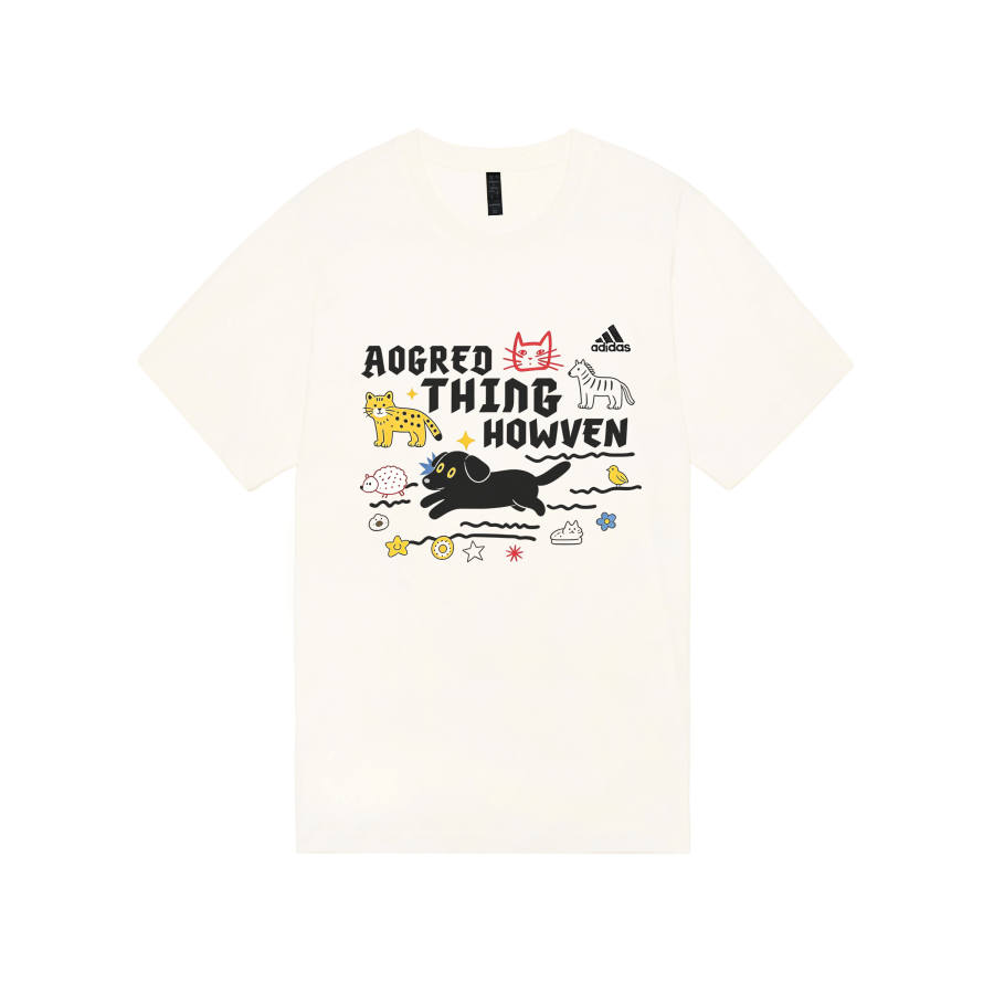 Adidas Adidas MUST HAVES T Shirts Unisex Ecru Crew Neck Moderate