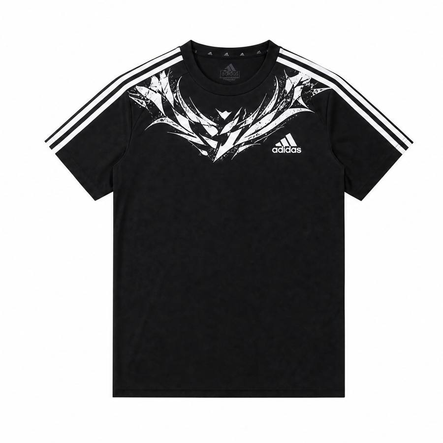 Adidas Adidas Football T Shirts Unisex Black Crew Neck