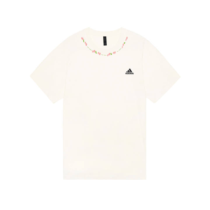 Adidas Adidas MUST HAVES T Shirts Unisex Ecru Crew Neck Moderate