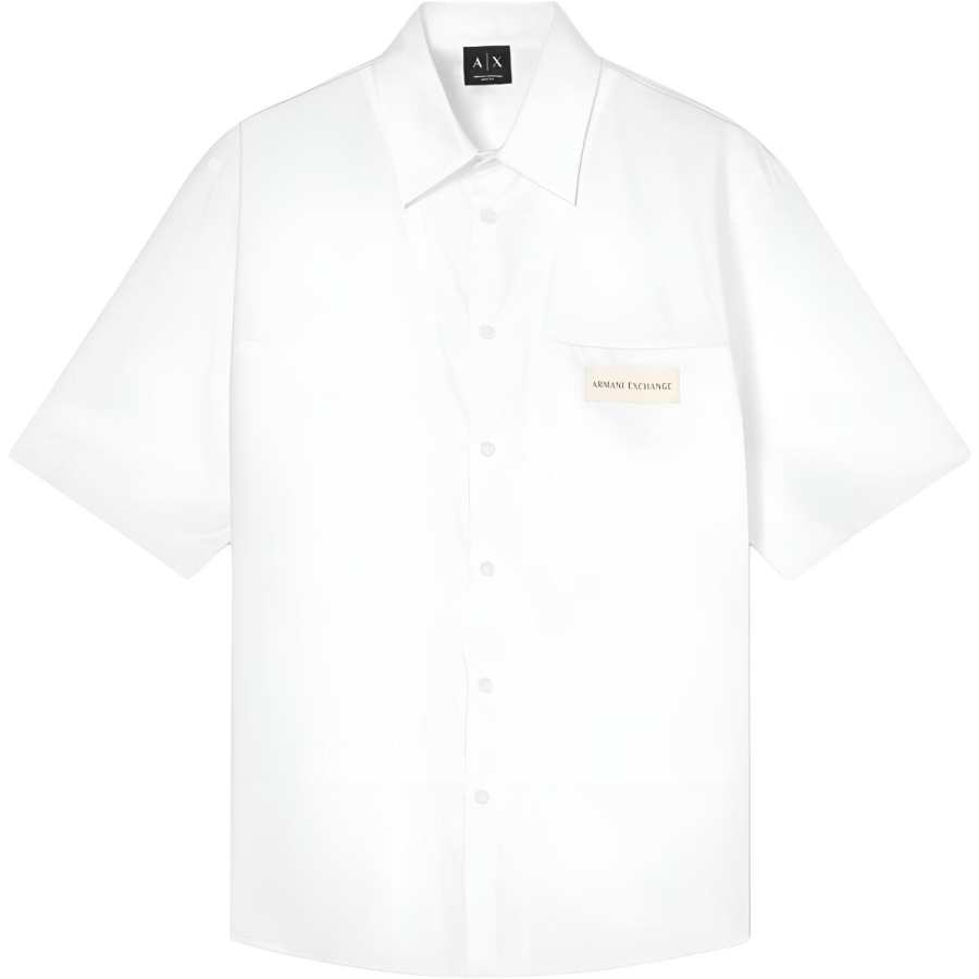 ARMANI EXCHANGE ARMANI EXCHANGE Shirts Men's Ecru Lapel Moderate