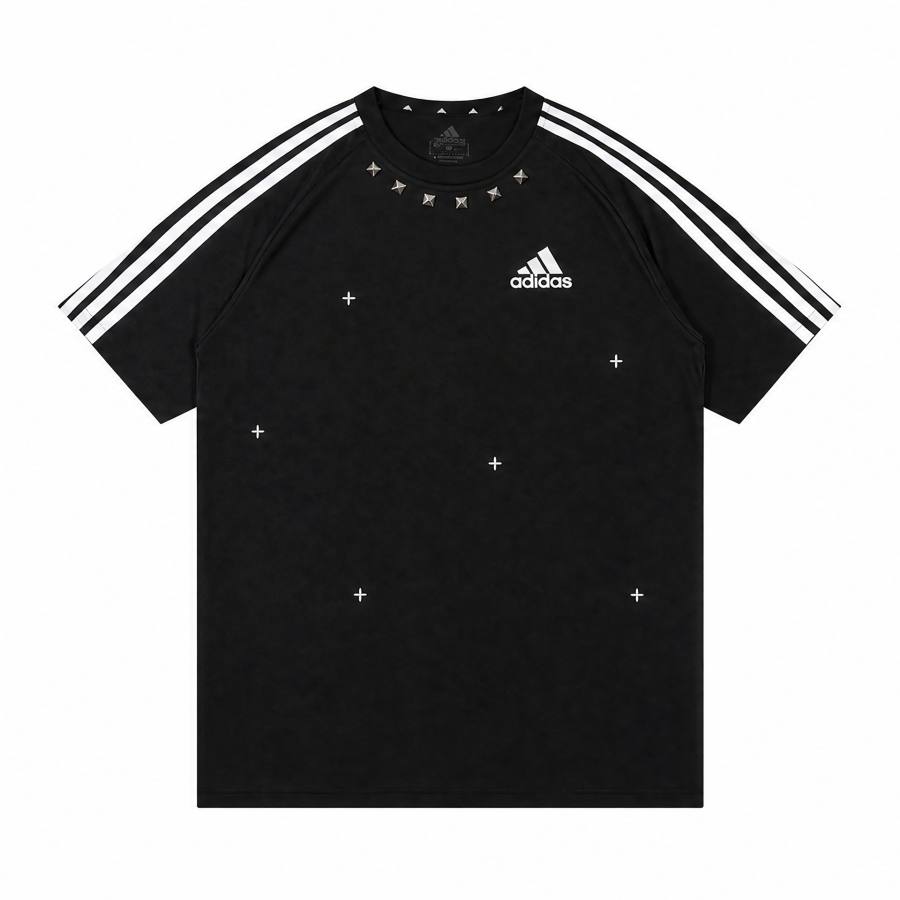 Adidas Adidas Football T Shirts Unisex Black Crew Neck