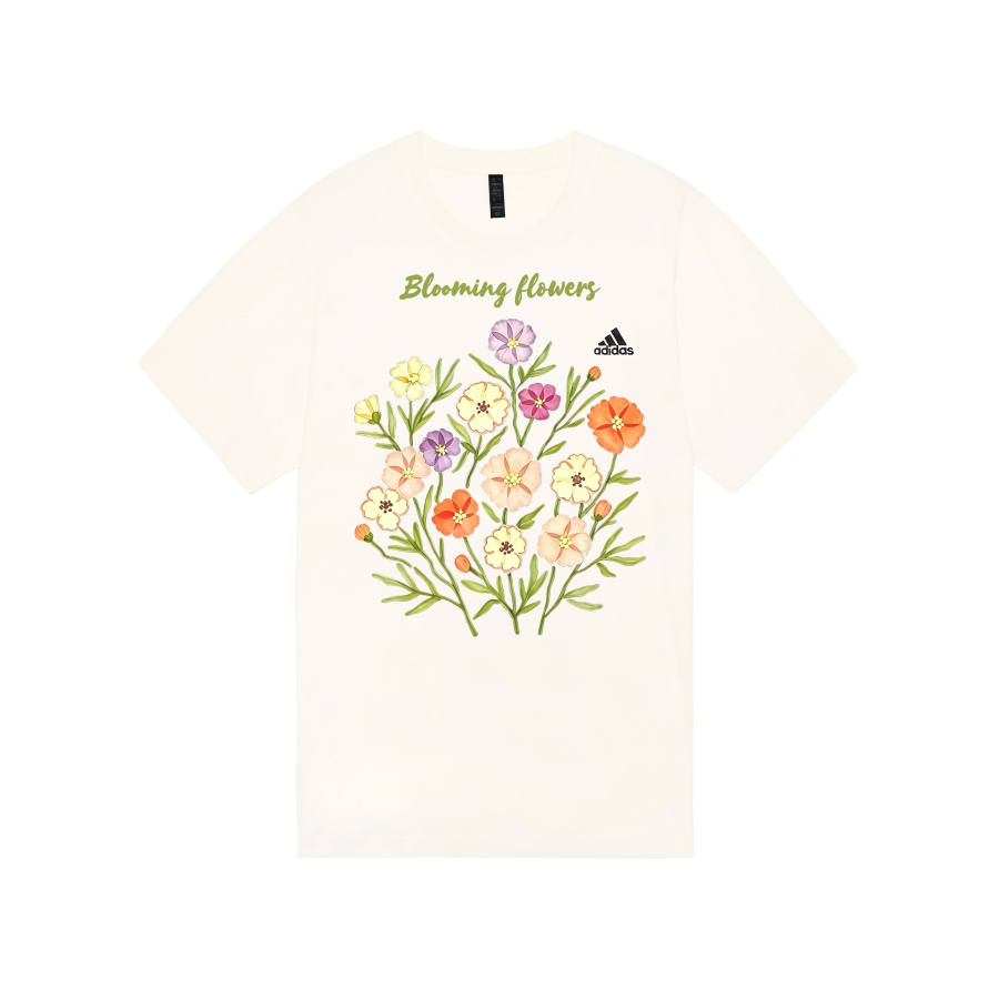 Adidas Adidas MUST HAVES T Shirts Unisex Ecru Crew Neck Moderate