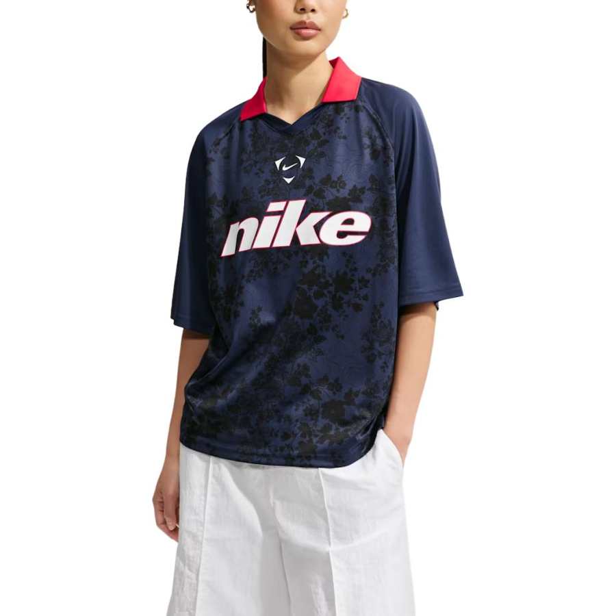 Nike Nike Sportswear Rugby Jerseys Women's Midnight Blue Lapel Moderate