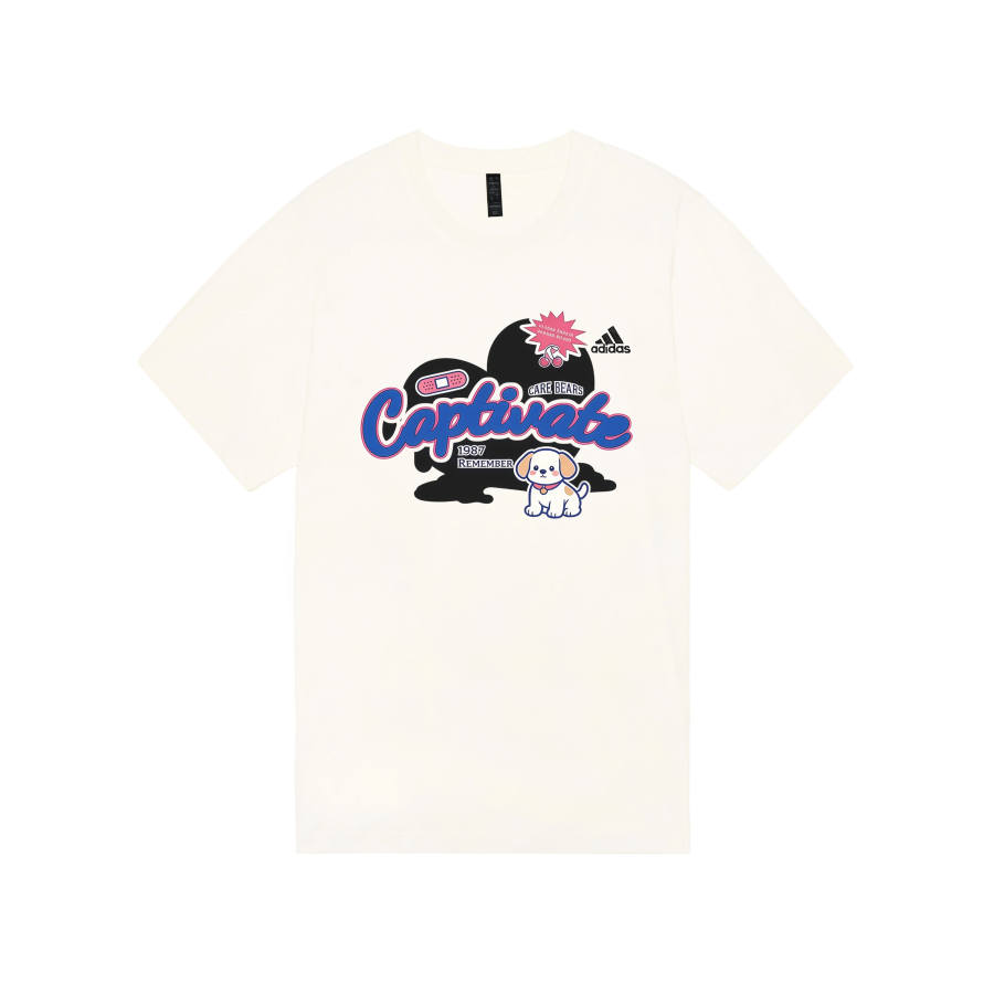 Adidas Adidas MUST HAVES T Shirts Unisex Ecru Crew Neck Moderate