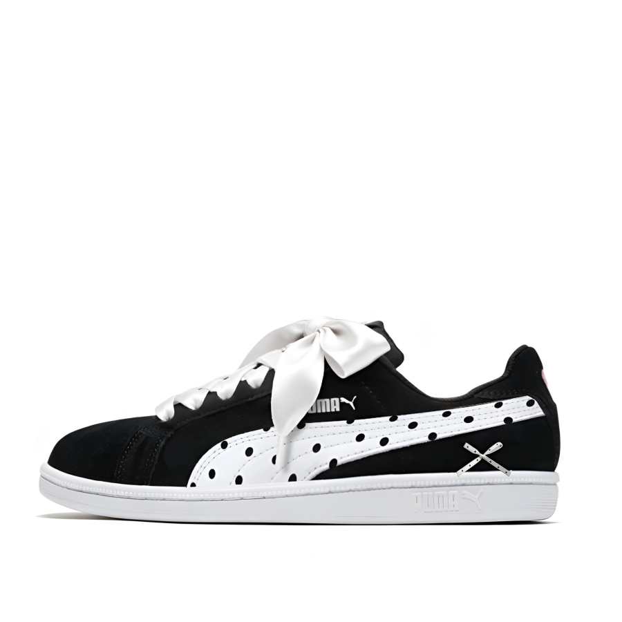 PUMA Smash Skateboard Shoes Unisex Low Top White, Black