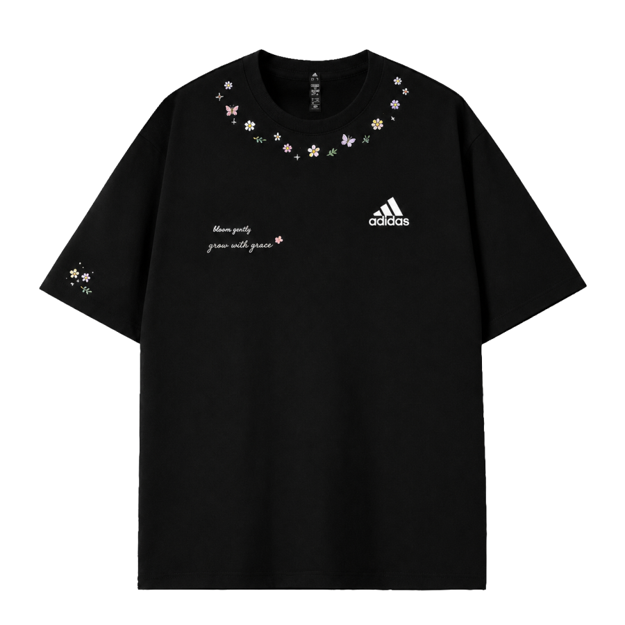 Adidas Adidas MUST HAVES T Shirts Unisex Black Crew Neck Thin Straight Fit
