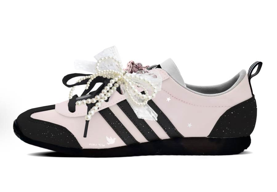 Adidas Adidas VS JOG 2.0 German Army Trainers Unisex Low Top Black/Pink